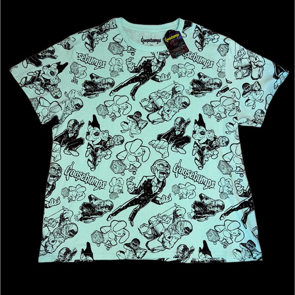 Scholastic Other - Goosebumps teal/black Slappy unisex graphic T-shirt, size 2X NWT